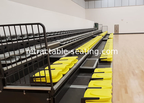 Folldable Backrest Retractable Tiered Seating HDPE Material 460mm Minimum Spacing
