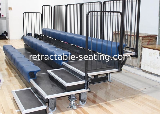 Polymer Seat Retractable Gym Seating , Sport Centers Retractable Indoor Bleachers