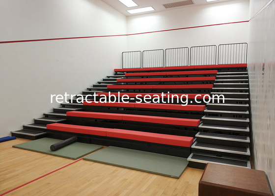 Sport Facilities Retractable Grandstands Seating HDPE / Upholstery Material