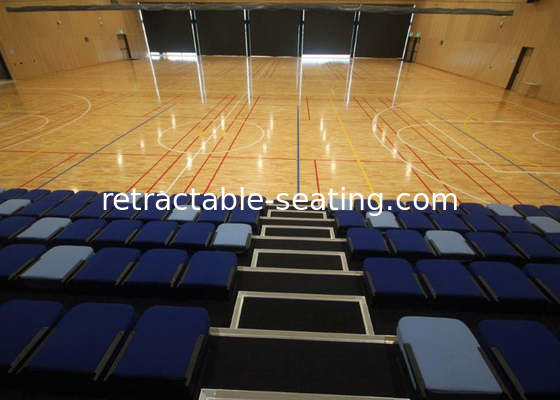 Tiered Retractable Modular Grandstands Systems with Available Carpeted Deck