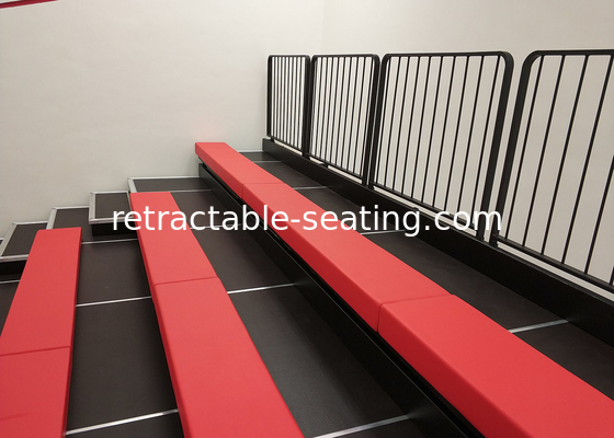Indoor Leather Modular Grandstands Bench Spectator Retractable Seating Easy Installation
