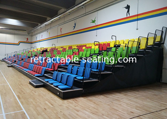 Custom Designed Retractable Bleacher Seating Nose Mounted Spectator Bleacher