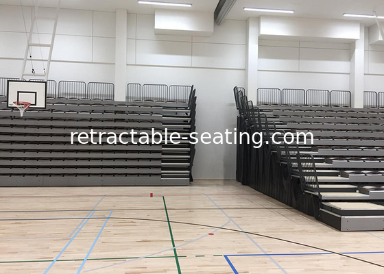 Wall Attached Retractable Theater Seating , Telescopic Seating Systems For Play Areas