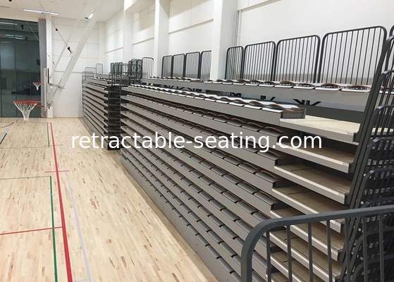 Indoor Telescopic Seating Systems Customized Gray Seats Nose / Riser Mounted