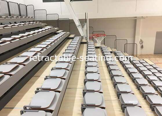 HDPE Seat Material Telescopic Tribunes Customized With Foldable Nose Mounting Seat