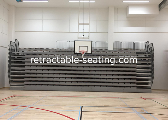 Wall Attached Unit Platfrom Retractable Bleacher Seating Solution For Indoor Stadium