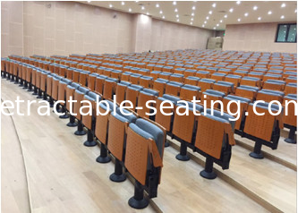 Fabric Padded Retractable Bleacher Seating Primy Upholstery For Entertainment Center