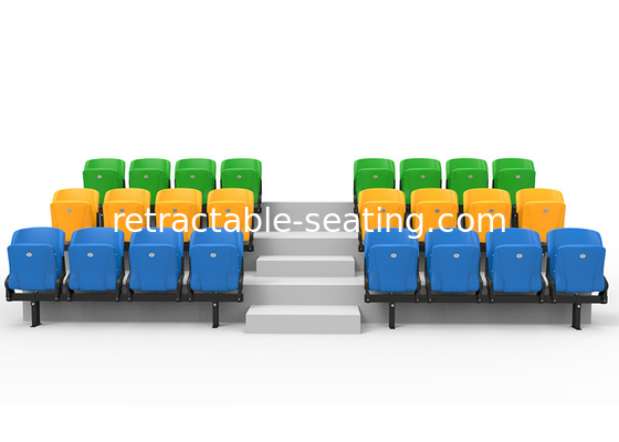Customized Color Outdoor Stadium Seating , Fixed Theatre Seating HDPE Material