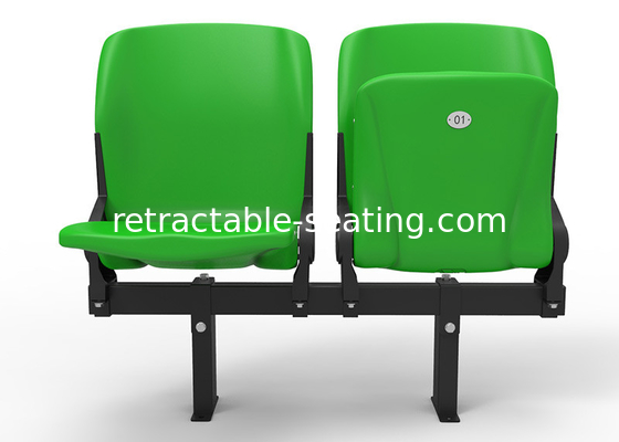 Floor Mounted Fixed Stadium Seating Aluminum Tanchion Material For Gymnasium
