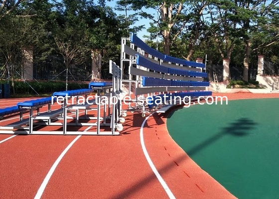Moveable Aluminum Grandstands Sports Metal Structure Bleachers Single / Double Foot Planks
