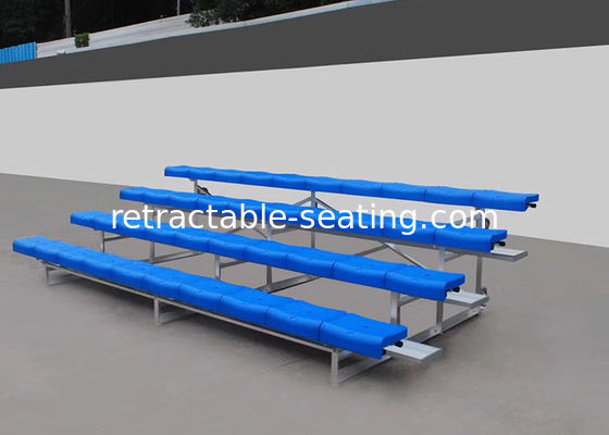 Fixed Aluminum Stadium Bench Seating Bleachers Grandstands With Little Maintenance