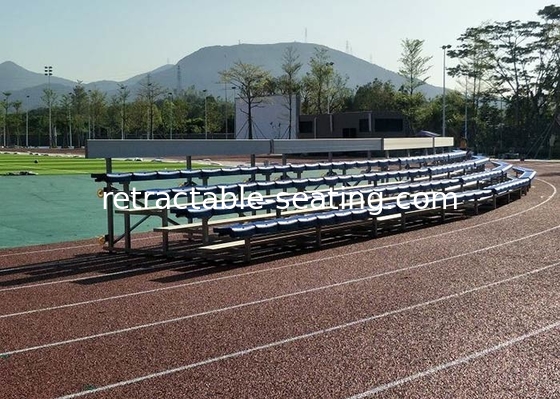 Portable Temporary Seating Stands Solid Structure With High Density Polyethylene Seat