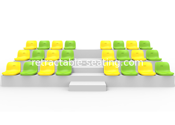 Simple Mounted Plastic Fixed Sports Stadium Seats Middle Backrest For Concrete Platform