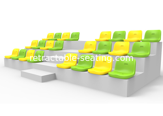 Plastic Football Fixed Stadium Seating Double Wall Backrest With Optional Color