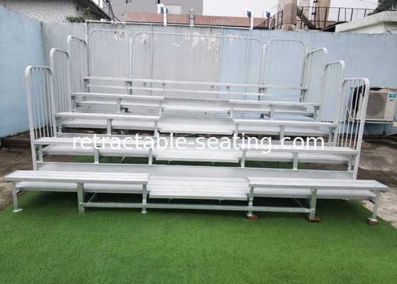 Outdoor Aluminum Permanent Grandstands 203mm Riser Height With Double Decks