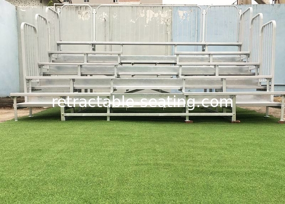 Sport Outdoor Aluminum Bleachers Durable With Aluminum Seat Planks / Polymer Chair