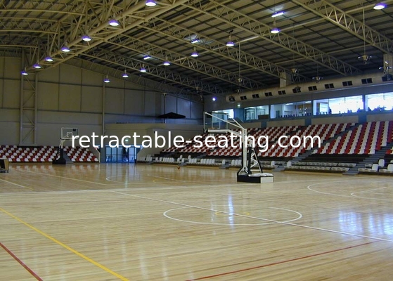Wall Attached Retractable Theater Seating , Telescopic Seating Systems For Play Areas