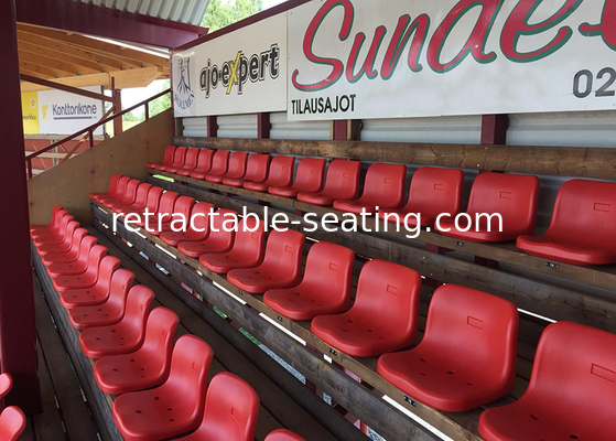 HDPE Plastic Fixed Stadium Seating Polymer HDPE Material With Middle Backrest