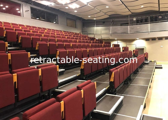 Art Venues Telescopic Tribunes Gym Bleacher Solid Structure With Upholstered Chair