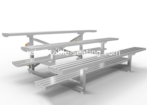 Pneumatic Wheels Outdoor Bleacher Seating Single / Double Foot Plank Easy Assembly
