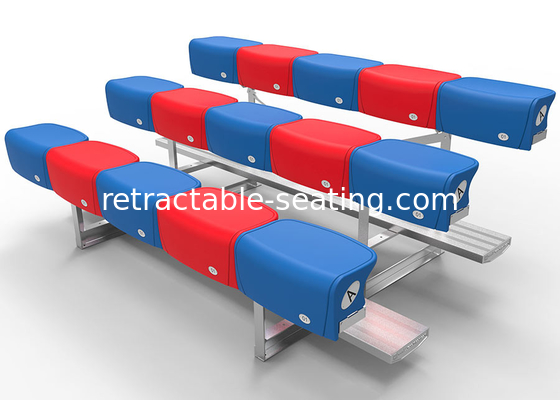 3 Rows Aluminum Football Modular Grandstands With Plastic Echo Bench Seat