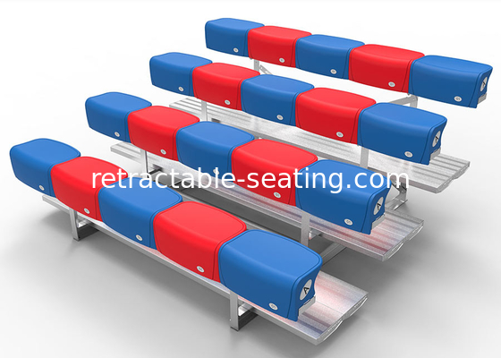 Durable Portable Grandstand Seating All Aluminum Framework Customized Bench Seat