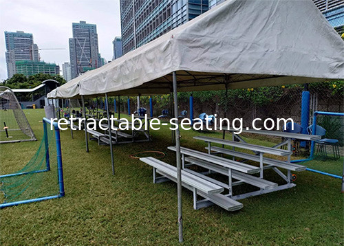 School Portable Aluminum Benches , Aluminum Sports Bleachers For Football Court