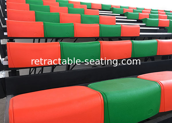 Echo Retractable Indoor Bleacher Systems Plastic Bench Seat For Indoor Sport Hall