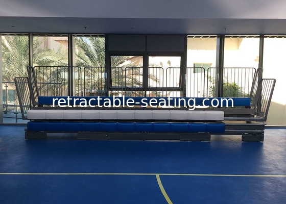 Gym Spectator Retractable Bleacher Seating Customized Colors For School Halls