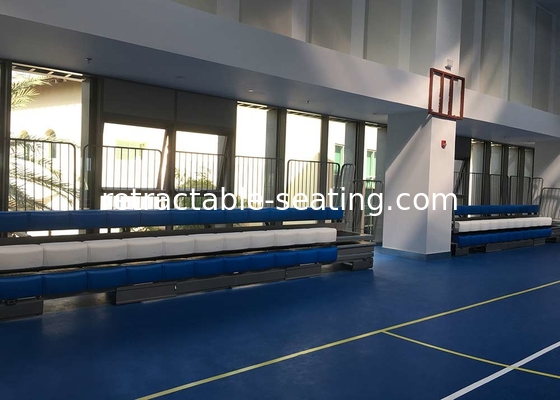 Gym Spectator Retractable Bleacher Seating Customized Colors For School Halls