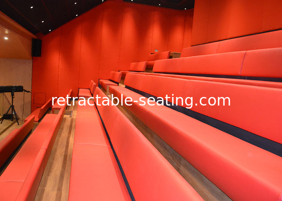 Customized Platform Retractable Grandstands Spectator Bench Leather / Fabric Upholstery
