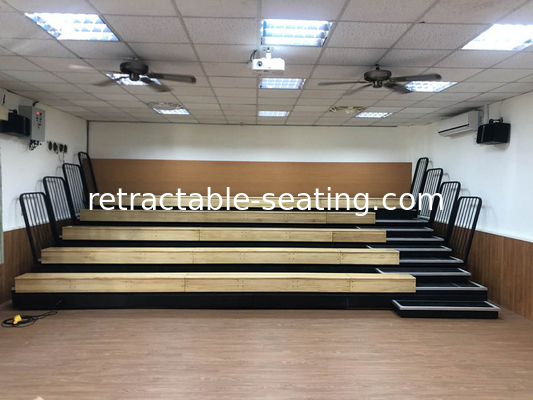 Multipurpose Hall Movable Timber Retractable Bleacher Seating