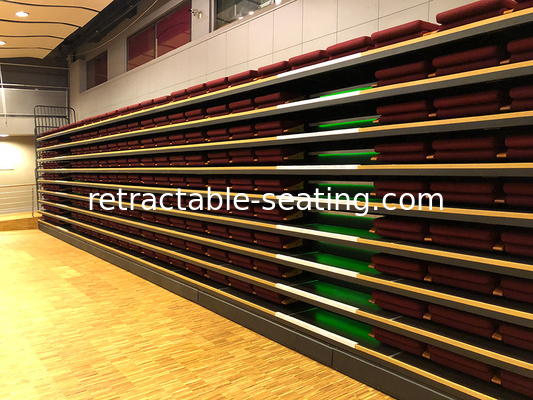 EN12727 Tiered Theater Upholstered Seating Telescopic Tribunes