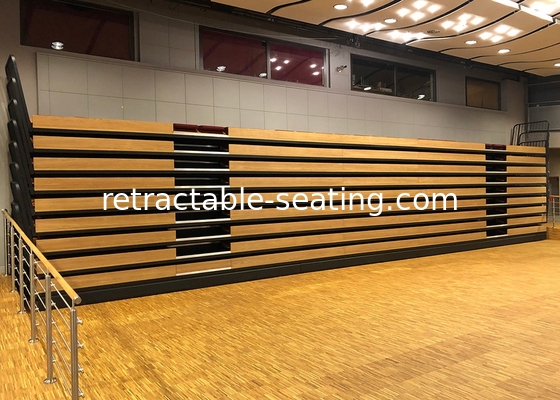 Red Fabric Upholstered Chair Retractable Grandstands