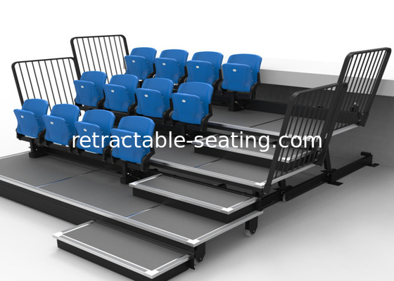 300mm Row Riser Height Telescopic Seating Systems With HDPE 550 Seat