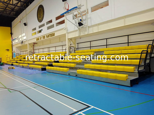 Electrical Retractable Bleacher Seating 850mm Row Depth for Sport hall