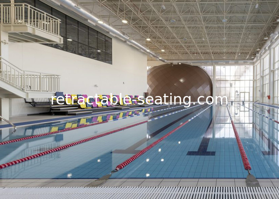 Swimming Pool Retractable Grandstands Telescopic Fixed Motorized System