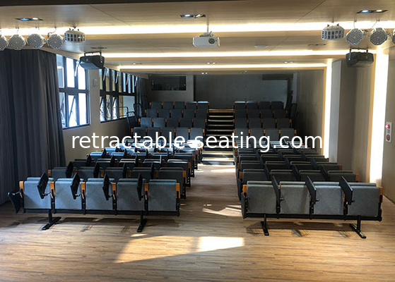 Conference Auditoriums Upholstered Fixed Chair Customized Writing Tablet