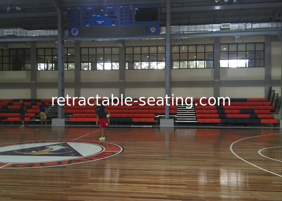 High Densitly Polyethylene Retractable Bleacher Seating 6 Rows Raked