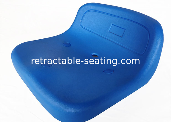 Simple Mounted Blue Plastic Sports Stadium Seats With Low Backrest