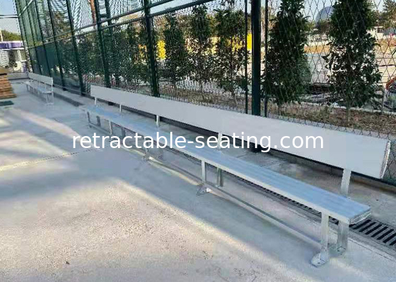 Outdoor Fixed Permanent Grandstands Aluminum Bench With Backrest