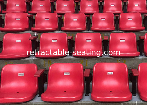 Plastic Soccer Stadium Seats With Back Support For Bleachers Customized Color