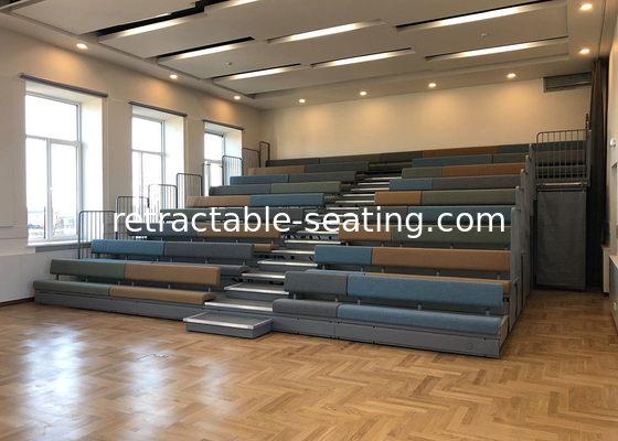 CE Soft Audience Systems Retractable Seating Upholstered Bench With Backrest