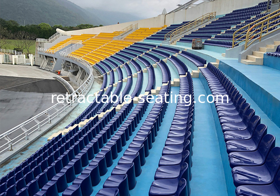 PP Injection Outdoor Stadium Chairs Plastic Fixed Audience Seating For Gym