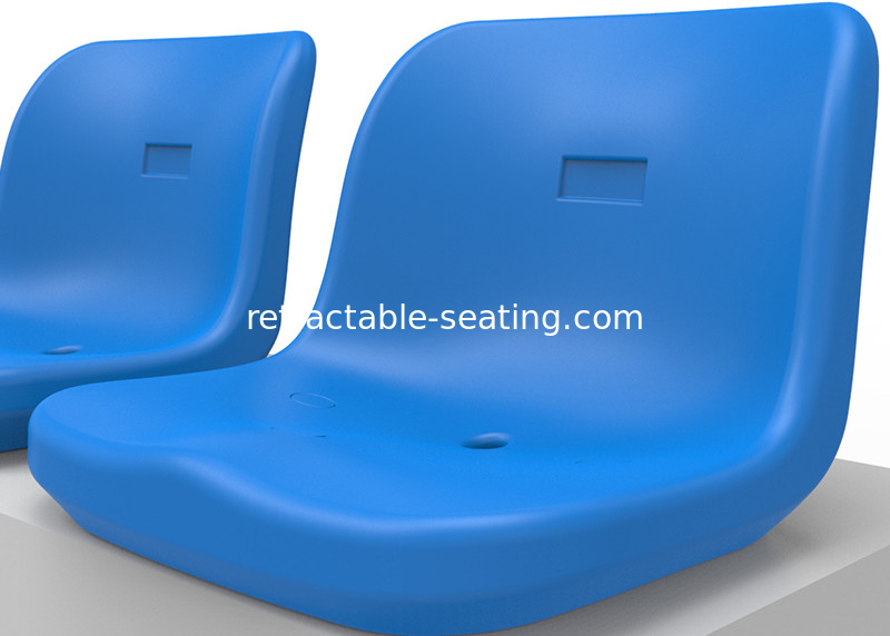 Outdoor UV Resistant Spectator Plastic Bucket Seat Middle Backrest 420mm Seat Width