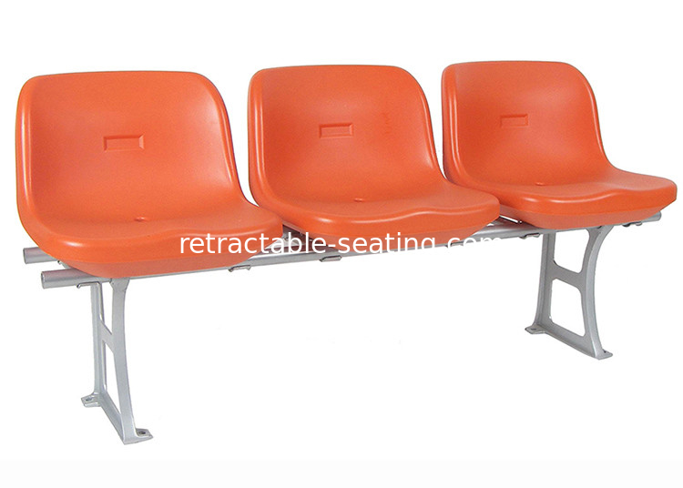 Burgeon Floor Mounted Plastic Stadium Seat / Fixed Stadium Seating with Customized Color Options