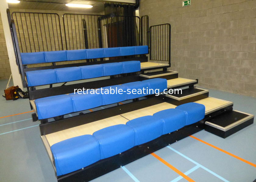 Portable Telescopic Seating Systems With Colorful Bench Manual Operation