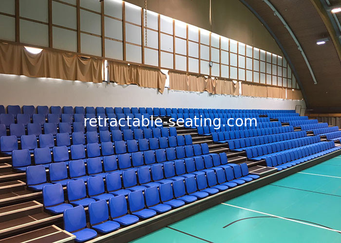 UV Resistant and Customized Seat Color retractable audience seating for Indoor Hall