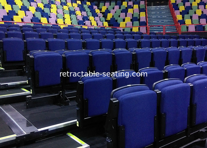Lecture Halls Retractable Bleacher Seating Optional Color Elegant Appearance