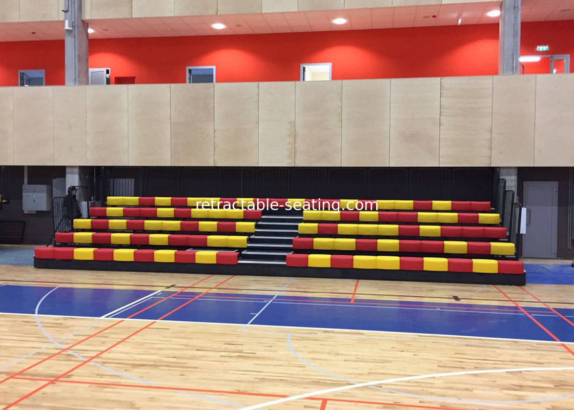 Indoor Arena Stage Seating Recessed Unit With Removable End Rails
